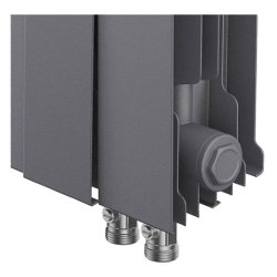 Биметаллический радиатор отопления Royal Thermo PianoForte 500 VDR80 8 секций Silver Satin